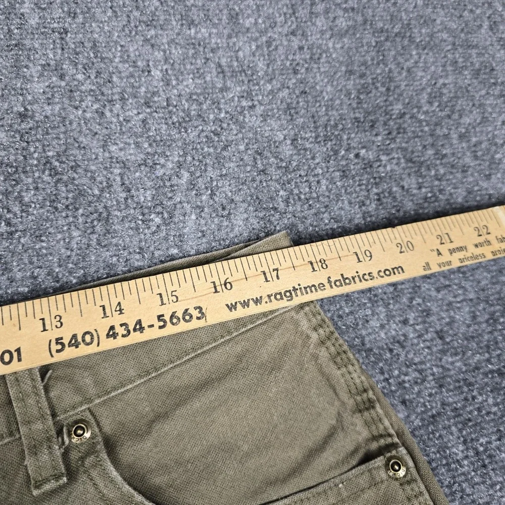 Dickies Pants Men's 34x34 Relaxed Fit Duck Canvas Work Carpenter Moss Distressed